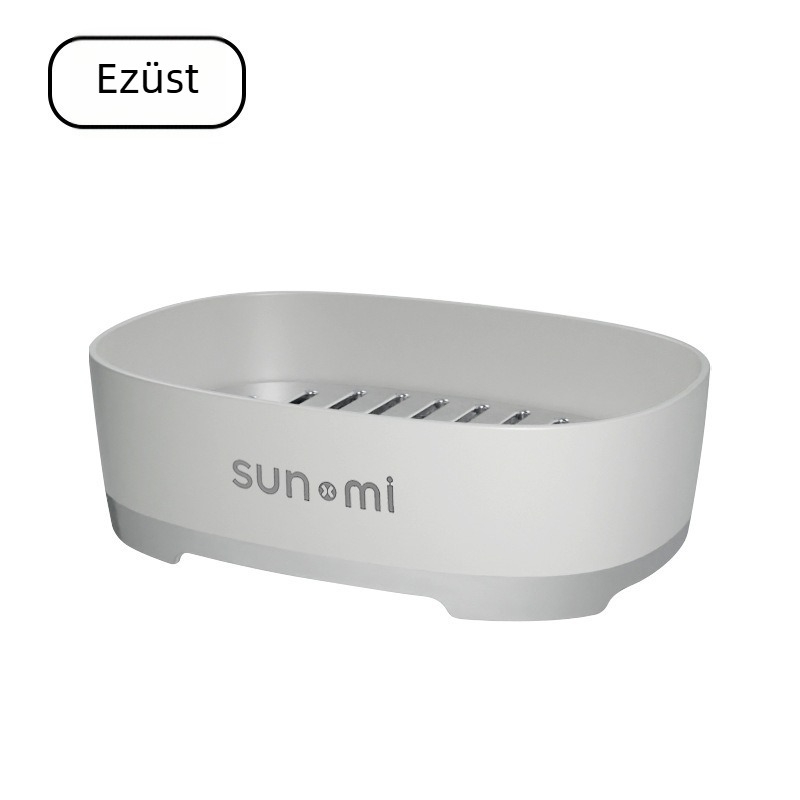 Kétszintes szappan tál lefolyóval és fürdőszobai tárolóállvánnyal (Anyag: PP; Szívókorong: Igen; Logó nyomtatás: Elérhető; Testreszabás: Igen; Privát márka: Igen)