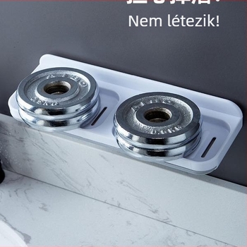 Qi jiu PS anyagú falra szerelhető szappontartó, fúrás nélküli, vákuumos rögzítés, dupla réteg