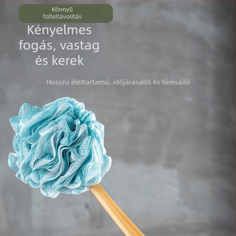 Mount Everest bambusz fogantyújú fürdőecset, hosszú nyéllel, lágy habzású, magas kategóriás