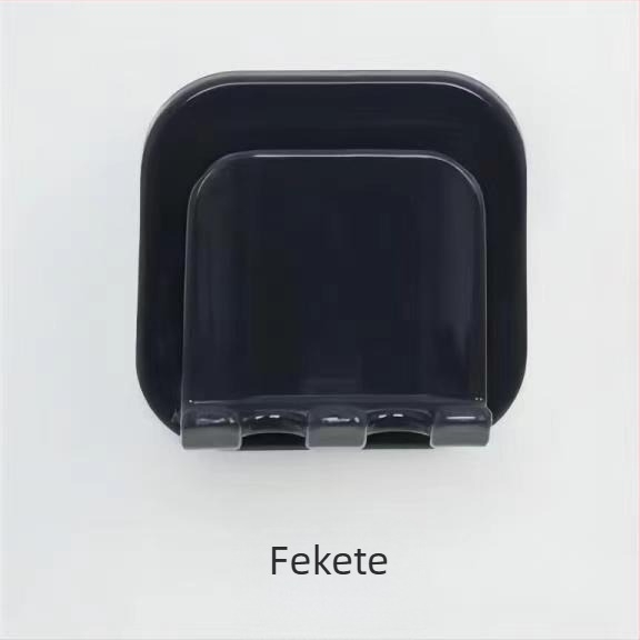 Fali fogkefetartó lyukasztás nélkül, műanyagból, porvédő pohárral