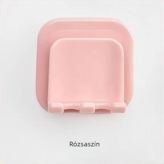 Fali fogkefetartó lyukasztás nélkül, műanyagból, porvédő pohárral