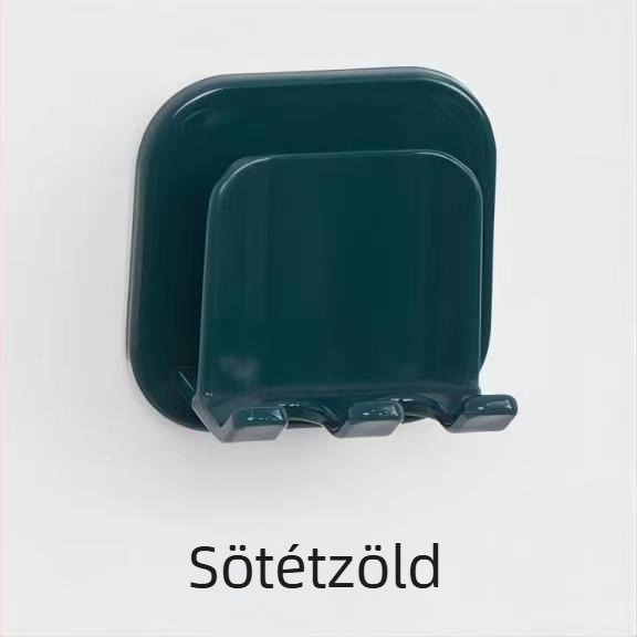 Fali fogkefetartó lyukasztás nélkül, műanyagból, porvédő pohárral