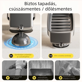 Műanyag szappantartó tál, dupla rétegű, falra szerelhető – fürdőszobai tároló