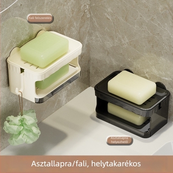 Medve formájú szappantartó vákuumos rögzítésű falra a fürdőszobába; Anyag: műanyag/PP; Márka: Deer Qin; Testreszabható