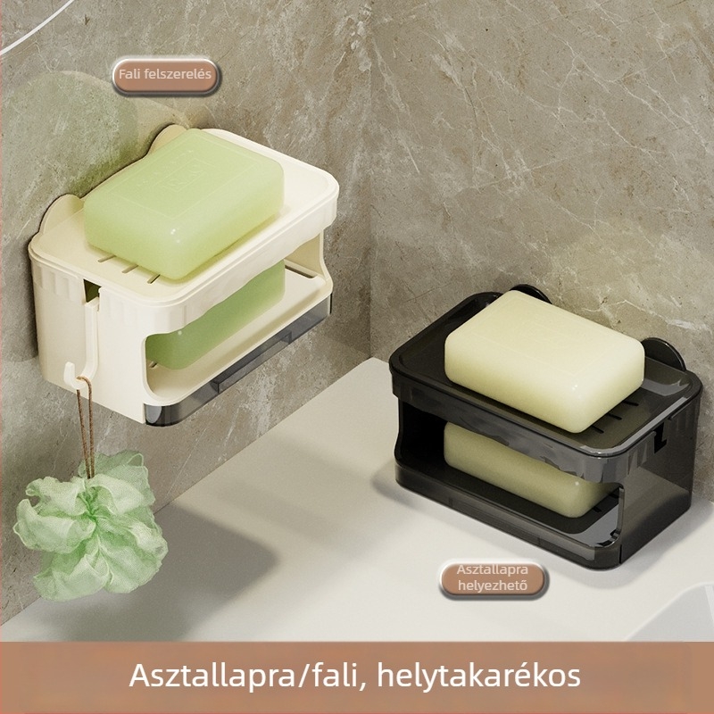 Medve formájú szappantartó vákuumos rögzítésű falra a fürdőszobába; Anyag: műanyag/PP; Márka: Deer Qin; Testreszabható