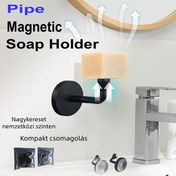 Szappantartó mágneses vákuumos rögzítéssel, műanyag, 200 darabos doboz, testreszabás elérhető