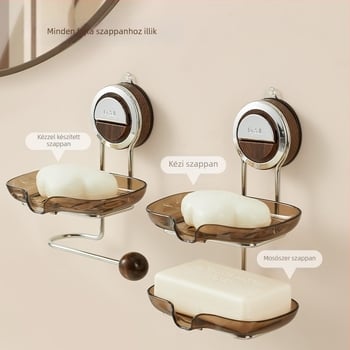 Falihoz rögzített szappontartó és tárolópolc (PP; fúrás nélküli; 27 egyrétegű és 36 kétszintes)