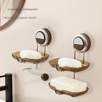 Falihoz rögzített szappontartó és tárolópolc (PP; fúrás nélküli; 27 egyrétegű és 36 kétszintes)