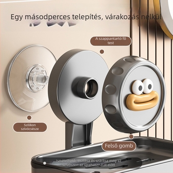 Guangkai műanyag suction cup szappantartó, falra szerelhető – fúrás nélküli fürdőszobai rendező