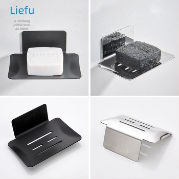 Nine Carvings falra szerelt szappantartó, alumínium ötvözet, modell 111, 1 db