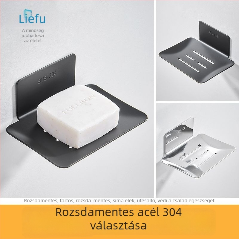 Nine Carvings falra szerelt szappantartó, alumínium ötvözet, modell 111, 1 db