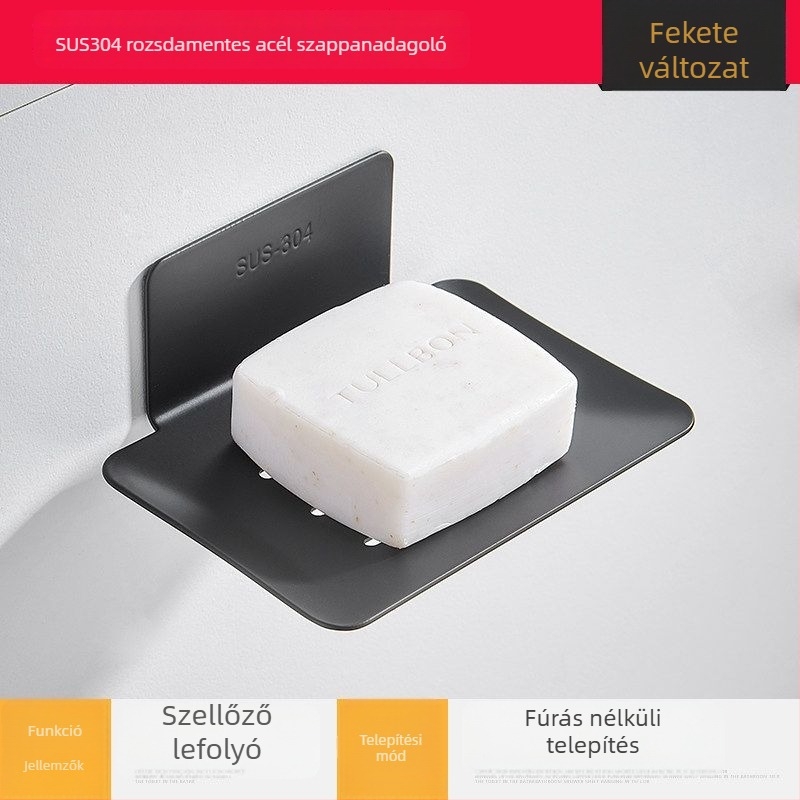 Nine Carvings falra szerelt szappantartó, alumínium ötvözet, modell 111, 1 db