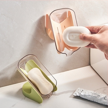 Multifunkcionális szappantartó lefolyóval, fúrás nélkül, szívókoronggal, műanyagból, testreszabható, 120 darabos doboz