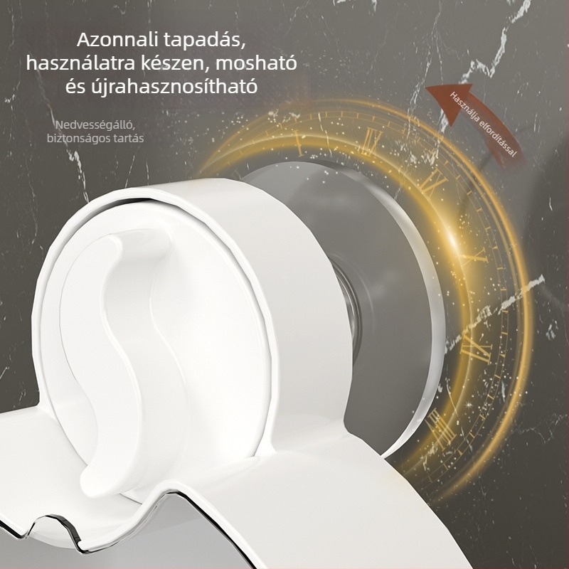 Fali szappanadagoló vákuumos tapadókoronggal és lehajtható fedéllel, műanyag, fürdőszobai lefolyó