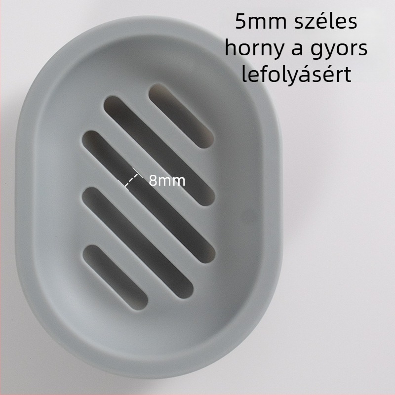 Hullámmintás szappantartó – PP műanyag lefolyóval, logó nyomtatott, 48 db, Puwang Family márka