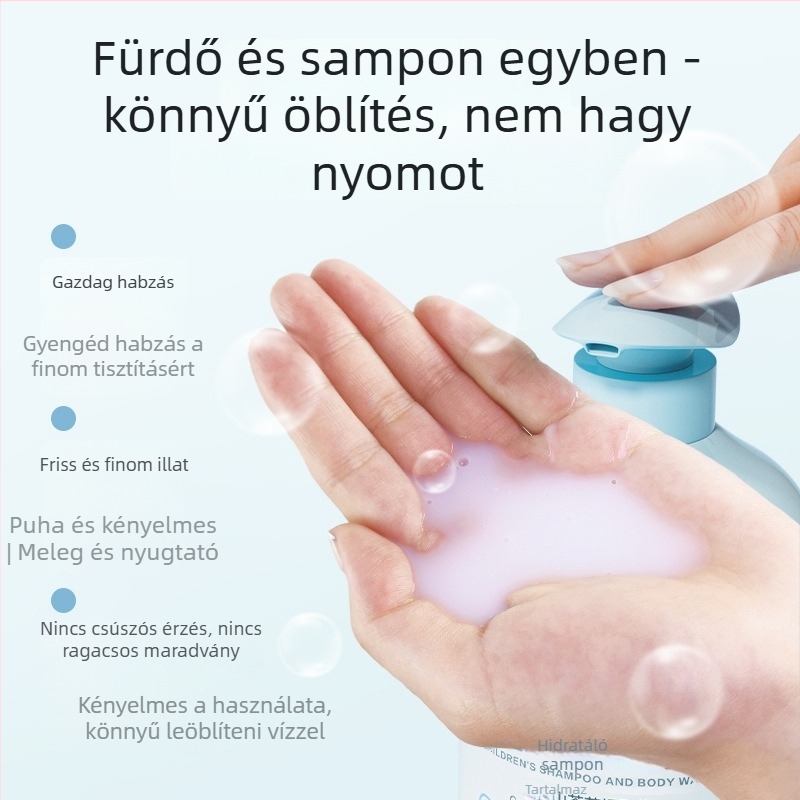 Little Raccoon Gyermekeknek 2 az 1-ben sampon és tusfürdő – újszülötteknek, fürdő készlet, 12 db