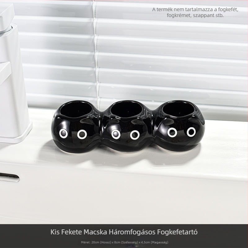 Macskamintás elektromos fogkefetartó, kerámia alap, tároló funkció — Dizhen poetry
