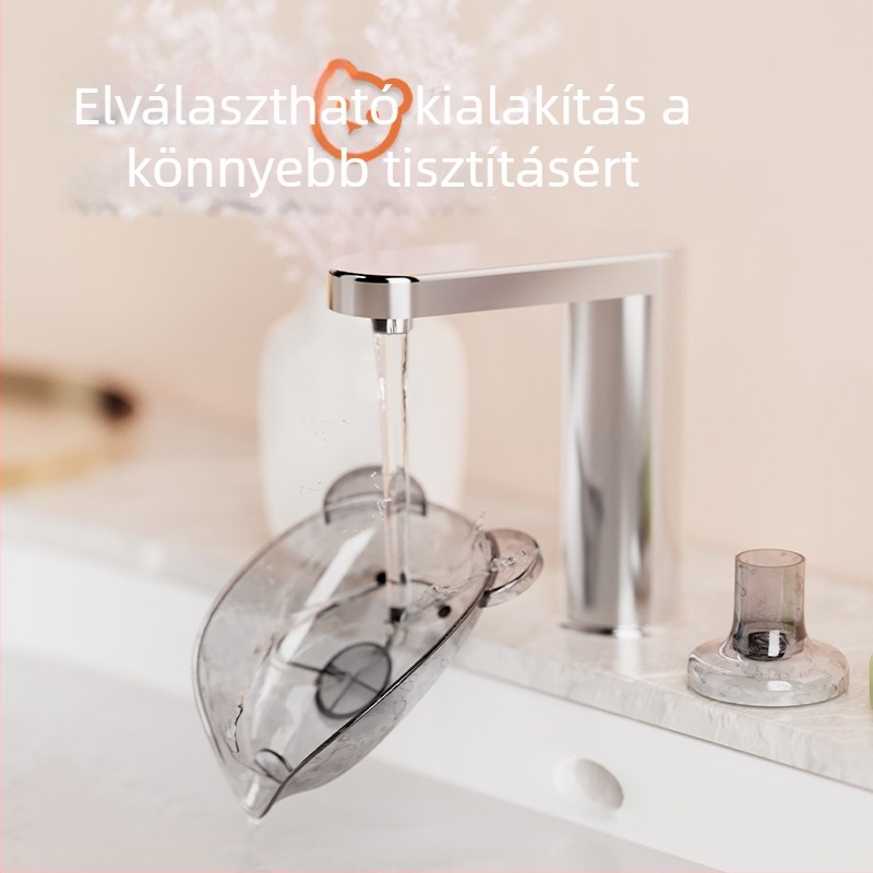 Szappantartó szívócsésszel és drennerrel, műanyagból, fúrás nélküli, fürdőszobai asztalhoz