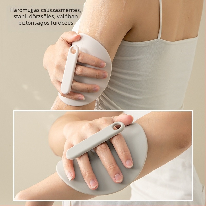 Ujjhoz illeszkedő fürdőszobai exfoláló eszköz, szilikon hát- és test-scrubber, univerzális használat, 200 darabos csomag
