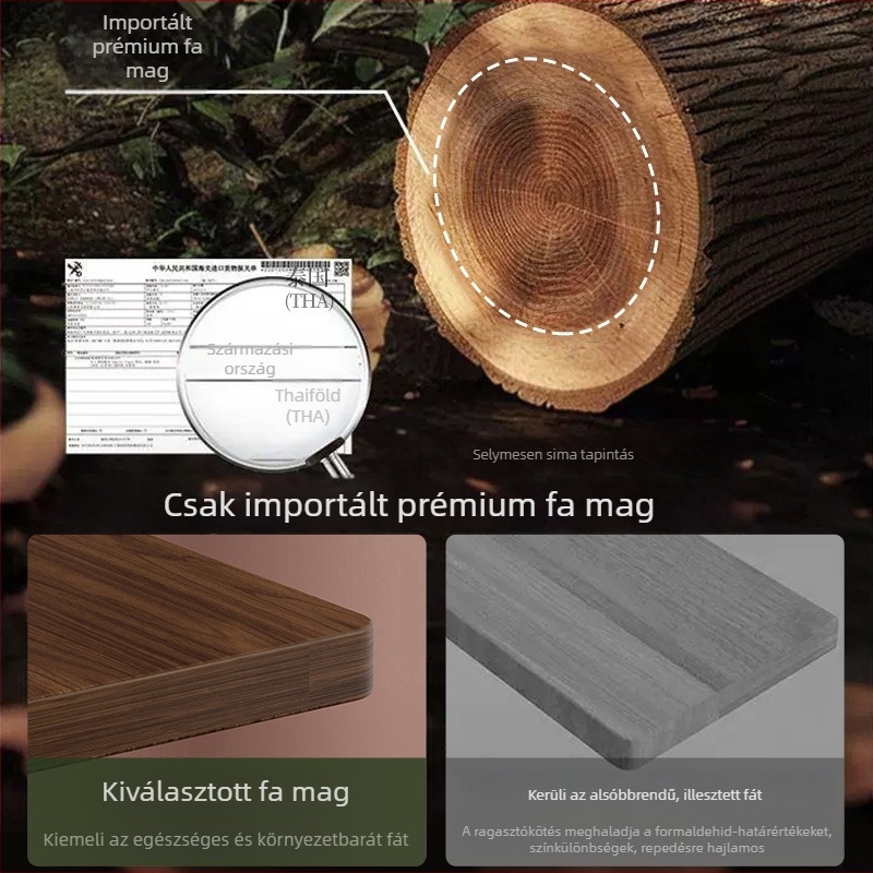Szilárd fából készült fogkefetartó mágneses rögzítéssel, falra szerelhető, fúrás nélkül