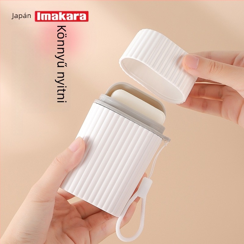 Utazó szappontartó — hordozható, zárt és vízálló a leeresztővel és kupakkal (Műanyag, Imakara, 57 db)