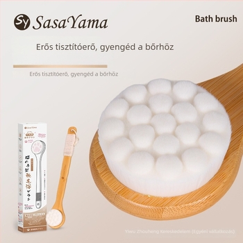 Sasayama Zuhanykefe hosszú fogantyúval, puha sörtékkel – macska tappancs design, hát tisztítására és gyengéd fürdésre, nano velúr bevonat