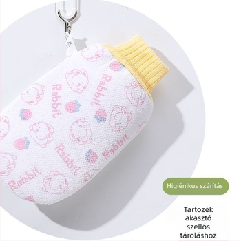 Kétoldalas pamut fürdő törölköző, hámlasztó, fürdőlabdával, habos