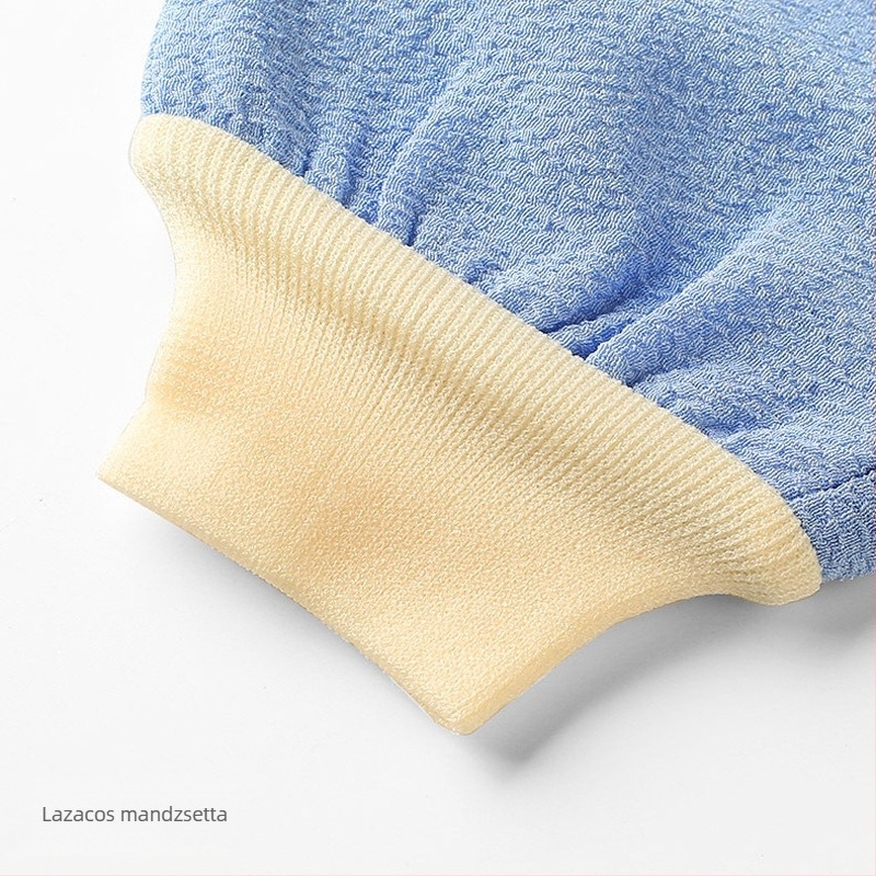 Kétszintű vastag fürdőszobai dörzsölő törölköző hátulra szánt kesztyűvel, modell 9896, doboz 200, univerzális használat