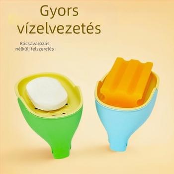 Elefánt ormányos szappan-doboz, műanyagból, fedél nélküli, szívókorong nélkül