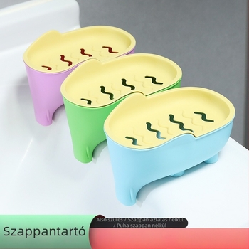 Elefánt ormányos szappan-doboz, műanyagból, fedél nélküli, szívókorong nélkül