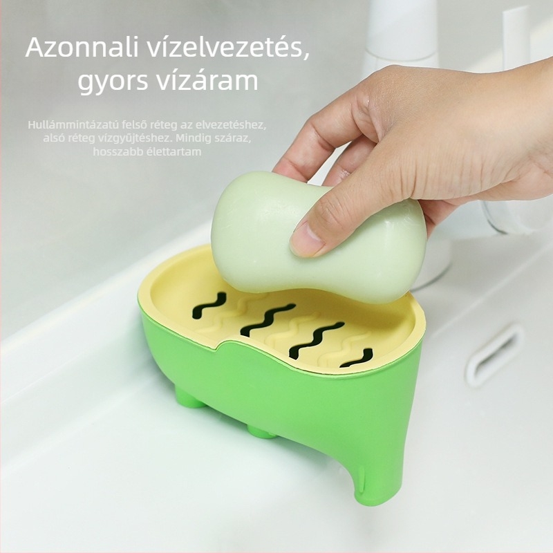 Elefánt ormányos szappan-doboz, műanyagból, fedél nélküli, szívókorong nélkül