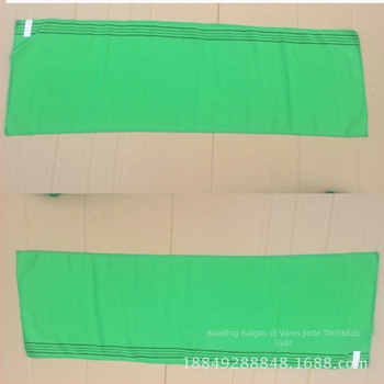 Egyrétegű szauna törölköző hátsó pánttal, durva szemcsés textúra, 50% poliészter–50% pamut