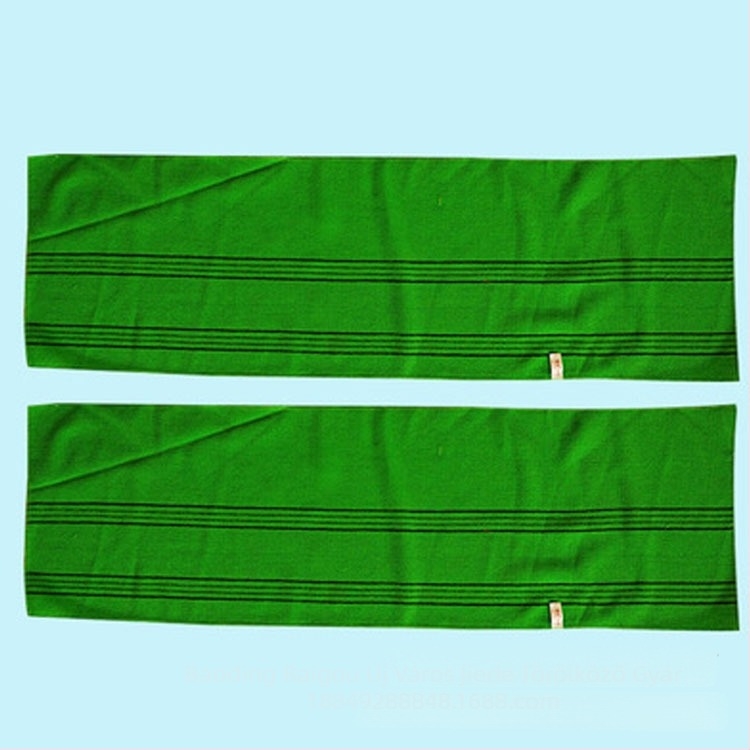 Egyrétegű szauna törölköző hátsó pánttal, durva szemcsés textúra, 50% poliészter–50% pamut