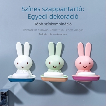 Rajzfilm szappan doboz, műanyag, falra szerelhető szívóval, nyitott kialakítású (fedél nélküli), nyomtatott logó, testreszabható