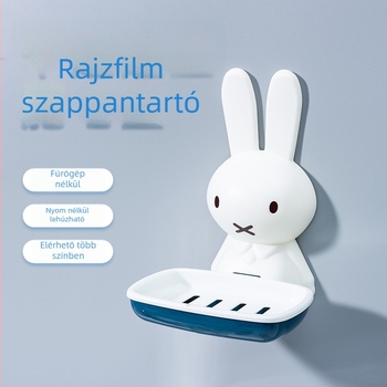 Rajzfilm szappan doboz, műanyag, falra szerelhető szívóval, nyitott kialakítású (fedél nélküli), nyomtatott logó, testreszabható