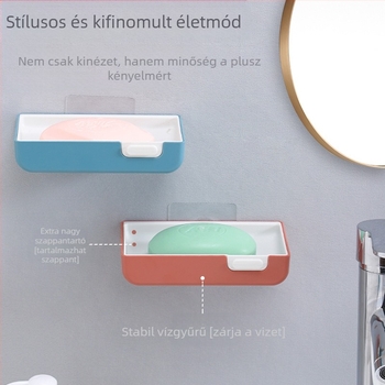 Műanyag szappontartó falra szerelhető szívóval, drenázs, 1 réteg