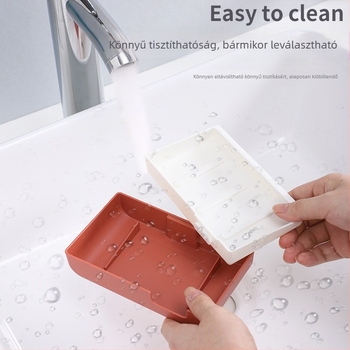 Műanyag szappontartó falra szerelhető szívóval, drenázs, 1 réteg