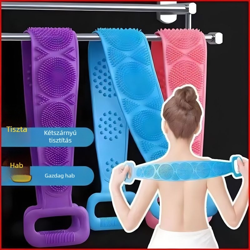 Szilikon hátradíró kefe – univerzális fürdőszobai kiegészítő