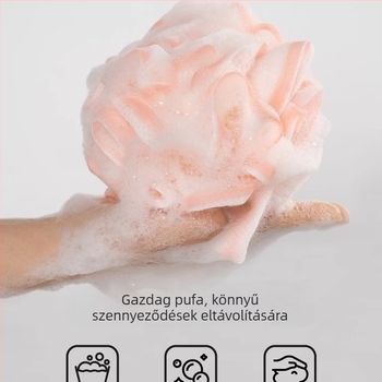 Fürdőgolyó — rendkívül puha, hátmasszázs, aranyos dizájn, nem esik szét, gyerekeknek
