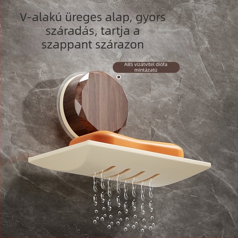 Szappontartó szívófejjel, fúrás nélkül, lefolyóállvány (Anyag: Fém; Import: Nem; Márka: Egyéb)