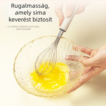 Babaétel-előkészítő készlet — tojáshabverő, tojásfehérje szeparáló, szűrő, liszt szita; rozsdamentes acél, márka Pae, nem elektromos, modern minimalista stílus
