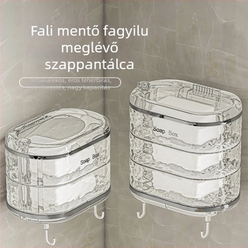 Műanyagból készült forgó szappantartó, 3-szintes falra szerelhető leeresztő állvánnyal – 100 darabos csomag, Márka One Hundred Best