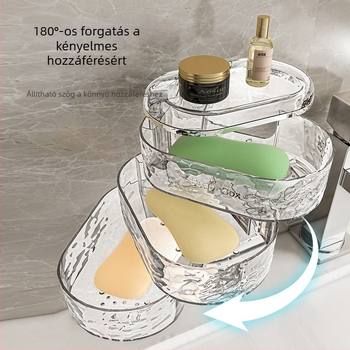 Műanyagból készült forgó szappantartó, 3-szintes falra szerelhető leeresztő állvánnyal – 100 darabos csomag, Márka One Hundred Best