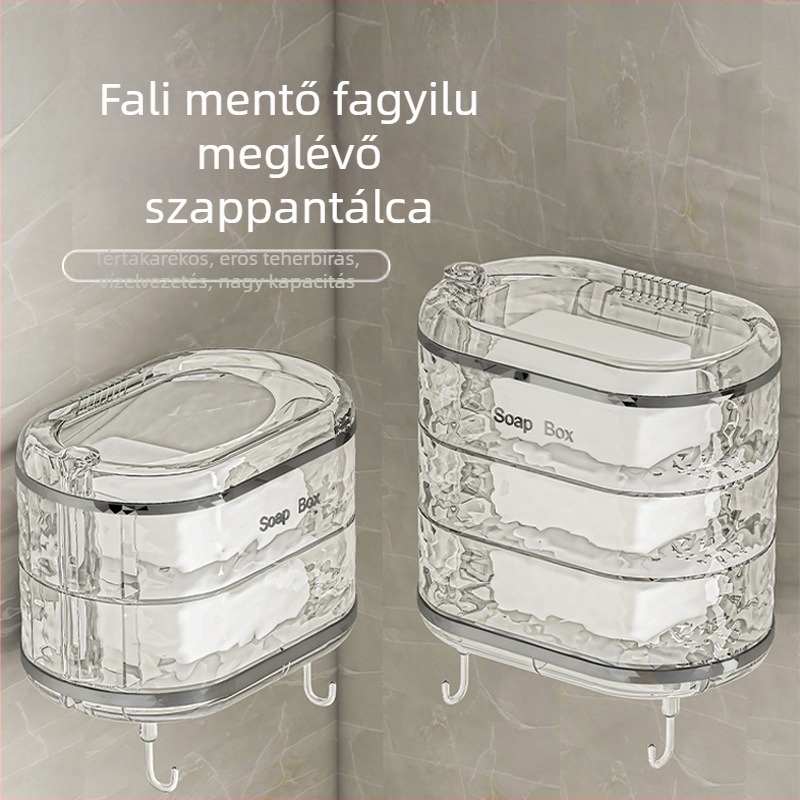 Műanyagból készült forgó szappantartó, 3-szintes falra szerelhető leeresztő állvánnyal – 100 darabos csomag, Márka One Hundred Best