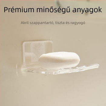 Kiandel akril falra szerelhető szappantartó drénnel, fúrás nélkül