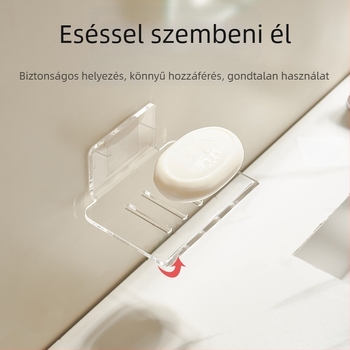 Kiandel akril falra szerelhető szappantartó drénnel, fúrás nélkül
