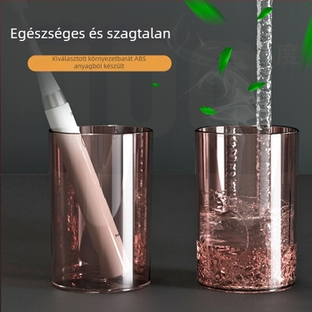 Fali fogkefetartó, lyukmentes kivitel, fogkrém adagolóval, műanyagból