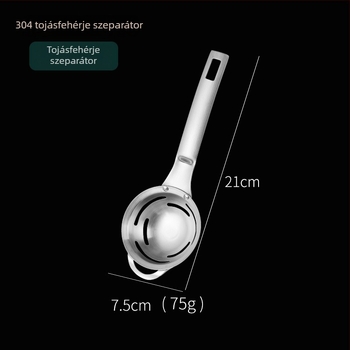 Tojássárgája és fehérje szeparáló – rozsdamentes acél, manuális konyhai sütőeszköz, K03980