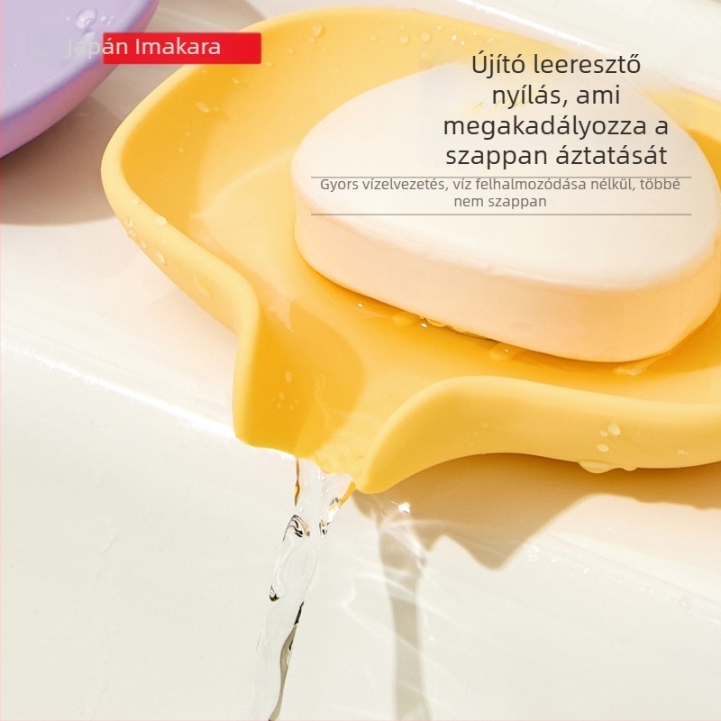 Szilikon szappantál lefolyóval, fúrás nélkül – fürdőszobába