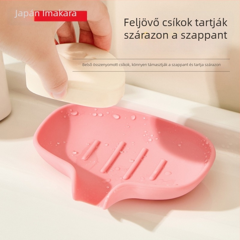 Szilikon szappantál lefolyóval, fúrás nélkül – fürdőszobába